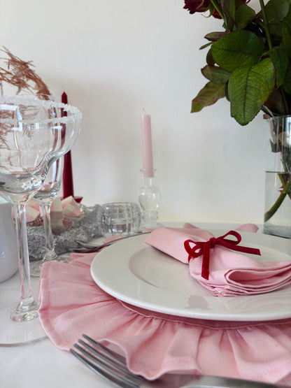 Blush Ruffle Placemats (Set of 2)