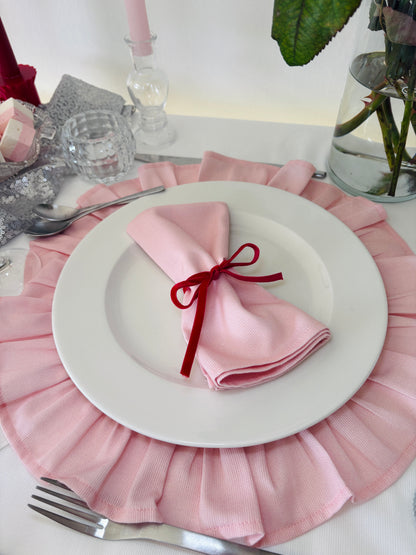 Blush Ruffle Placemats (Set of 2)