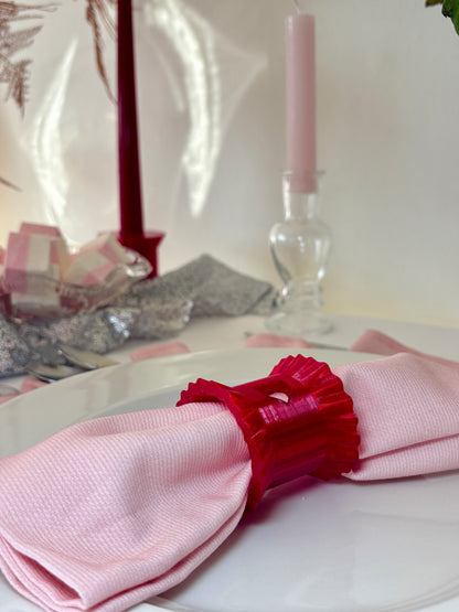 Crimson Glow Napkin Rings (Set of 2)