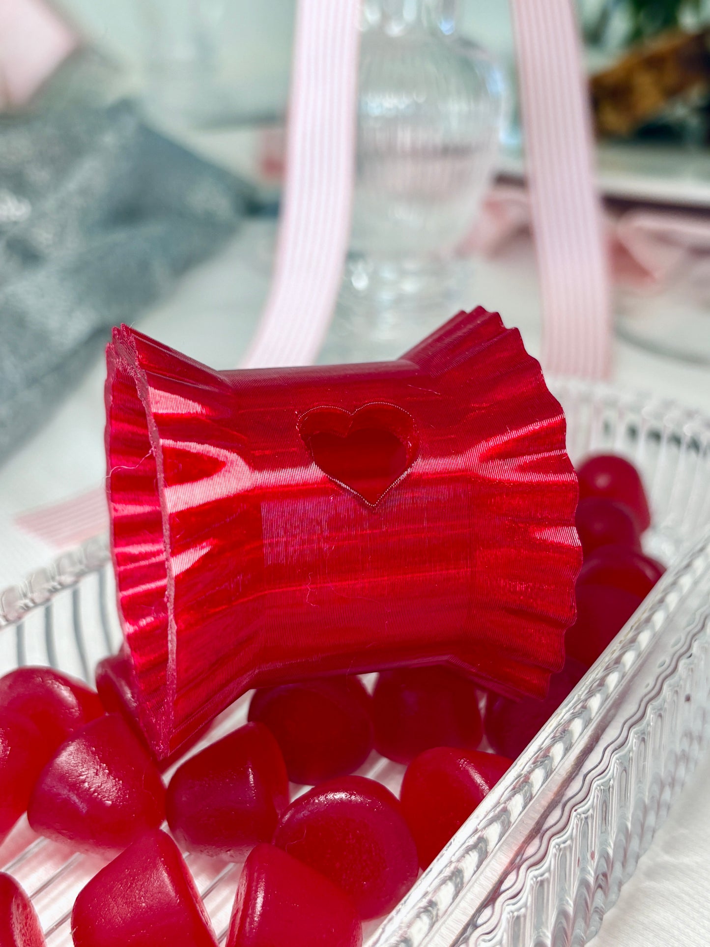 Crimson Glow Napkin Rings (Set of 2)