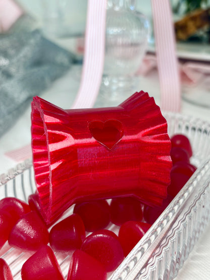 Crimson Glow Napkin Rings (Set of 2)